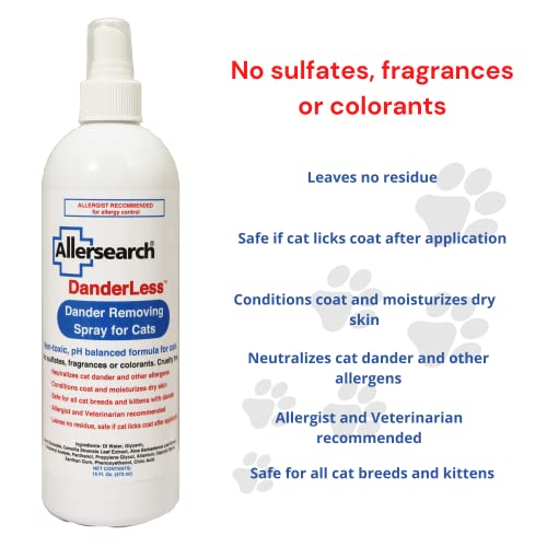 Allersearch Danderless Dander Removing Spray For Cats #TOP3