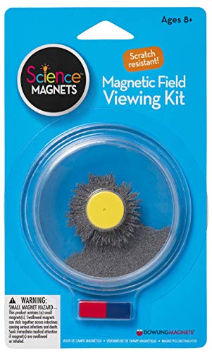 Kit de visualisation de champ magnétique avec limes en acier Dowling Magnets, cadeau éducatif