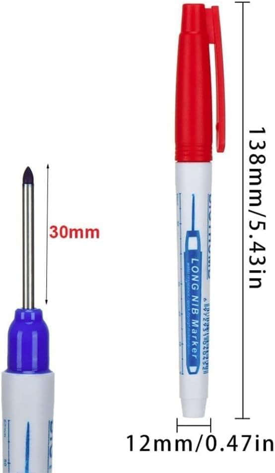 SquarezhenBo White Long Head Markers for Deep Holes Long Nosed Marker Pens Carpenter Pencil Hardware Woodworking Marking Pen Tools - Image 2