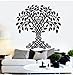 Nouveautés arbre généalogique de la vie vinyle Sticker Nature grand arbre autocollants Unique chambre décoration murale Art peintures murales Stickers43cm x 43cm