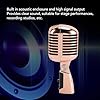 Sxhlseller Retro Dynamic Vocal Microphone - Professional Classic Microphone with Self Tensioning Rotating Rack, Old Vintage Cardioid Mic for Live Performance Karaoke (Rose Gold) #2