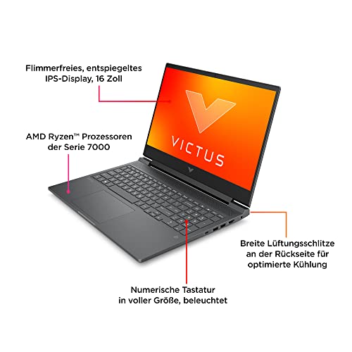 HP Victus Gaming Laptop mit 16,1 Zoll FHD Display und 144 Hz