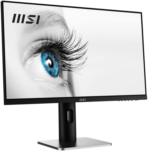 MSI PRO MP273QP Écran Bureautique 27" WQHD - Dalle IPS, 2560x1440, 75Hz, Confort Oculaire, Haut-Parleurs Intégrés, MSI Display Kit, Pied Ajustable, Montable VESA - DisplayPort 1.2a, HDMI 1.4b
