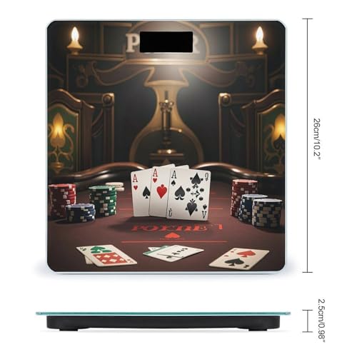 Báscula digital de baño Poker Tournament 400 lb capacidad miniatura 2