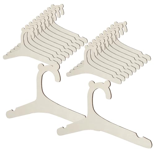 DECHOUS 20pcs Cute Clothes Hangers Adorable Wood Hangers for Clothing Organization Playful Animal Shape for Nursery Room Decor Versatile Use for Clothes and Ornaments