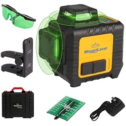 Mountlaser Laser Level 360 Self Leveling,3x360° Cross Line Laser for Construction and Picture Hanging, 12 Green Laser Level Tool,Laser Class: Class 2, Laser parameters <5mW