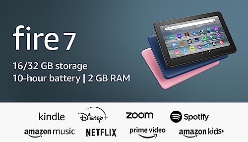 Fire 7 Tablet, 7” Display, 16 Gb, 30% Faster Processor, Designed For Portable Entertainment, (2022 Release), Rose #TOP7