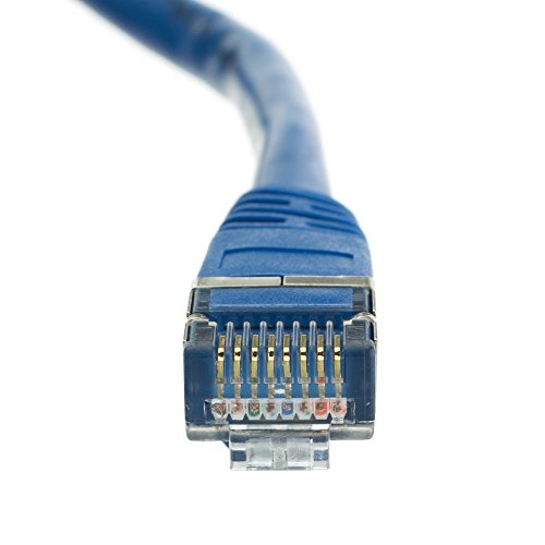 Cable Ethernet Cat5e Apantallado F/UTP RJ45 7 pies Azul miniatura 3