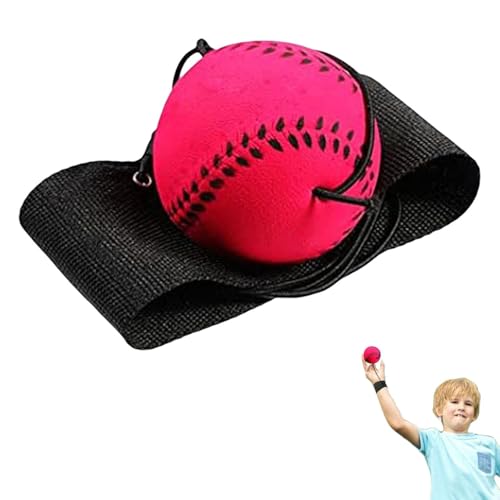Bounce Ball mit Schnur, 6cm Handgelenk Return Ball, Basketball/Baseball/Tennis/Fußball an der Schnur, Gummi Springballs Reboundball für Kinder Erwachsene ältere Menschen zum Trainieren Spielen