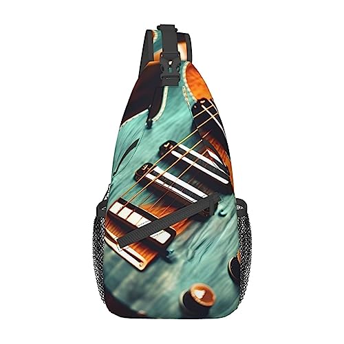 Sac à dos bandoulière noir guitare musicale homme femme polyvalent