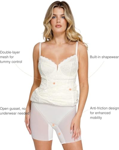 Image of Popilush Lace Corset Dress with Built in Shapewear Formal Cocktail for Women Deep V Neck Side Slit Bodycon Midi Black