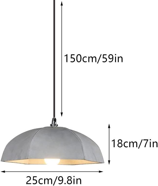 Miniatura 5 de Concrete Flower Pendant Light Vintage Farmhouse Industrial Pendant Lighting Large Mid Century Modern Ceiling Hanging Lamp Rustic Chandelier for