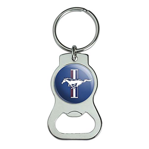 Ford Mustang Logo Keychain with Bottle Cap Opener
