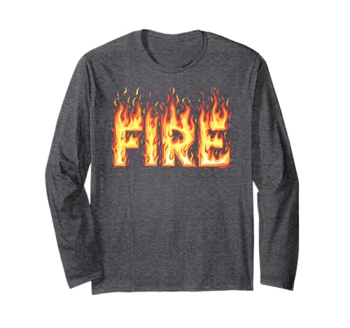 Fire Flame Shirt Adult Kids Men Women Fire and Ice Costume Long Sleeve T-Shirt