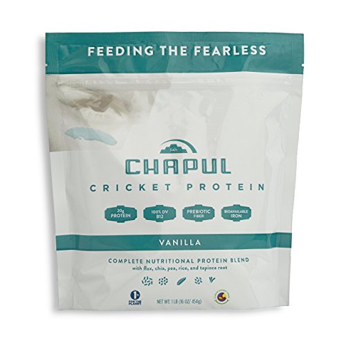 Chapul Cricket Protein Powder (Vanilla, 1 Pound) - 20g Complete Protein per Serving