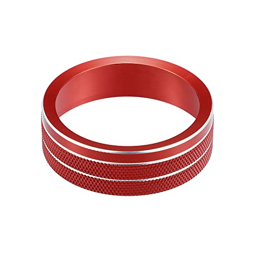 ABSOPRO Car SUV Trim - 4WD Terrain Knob Cover for Jeep Cherokee, Compass & Renegade (2014-2021) - Red