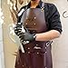 Personalized Unisex Barista Apron – Custom Vegan Leather Café Workwear with Pockets – Handmade Coffee Shop Uniform with Adjustable Straps – Durable, Water-Resistant & Easy to Clean