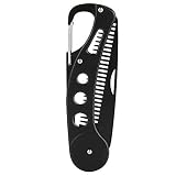 Men Mustache Beard Comb Stainless Steel Foldable Antioxidant Beard Comb for Travel and Daily Use Por