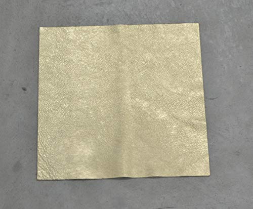 Metallic Gold Dust Metallic Vegas Cowhide Leather Sheet 12" X 12" Square 3 Ounces Grainy #TOP1