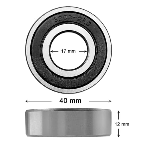 Roulement 6203zz anti-poussière étanche en acier chromé pour axe de roue