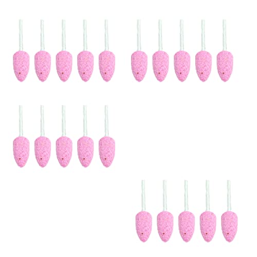 20 Stück Schleifstein-Bits, Polier-Schleifmittel-Rotationswerkzeuge Zubehör mit 3 mm Dorn zum Schleifen, Reinigen und Schnitzen – 4 mm Rundkopf