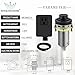 SINKINGDOM SinkTop Air Switch Kit (Long Full Brass Button) for Garbage Disposal, Cordless Matte Black