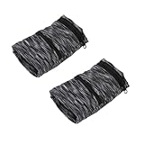 Handgelenktasche, Tasche mit Reißverschluss zum Laufen, Wandern, Radfahren, Yoga und mehr (2er-Pack) (Schwarz + Schwarz, S)