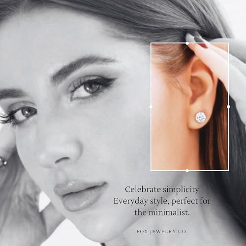 14k Yellow Gold Diamond Stud Earrings for Men and Women, Solid 14k Gold Simulated 2ct Diamonds Earring Studs Men & Women, Screw Backs, Round Cut, VVS1 Clarity, D Color - Luxury Gift Box Included - Thumbnail 6