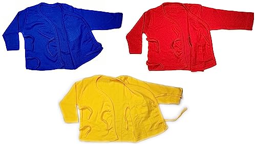 Image of TANGY Adorable Newborn Dress with Built-in Mittens for Extra Warmth and Style Top Set (Pack of 3)