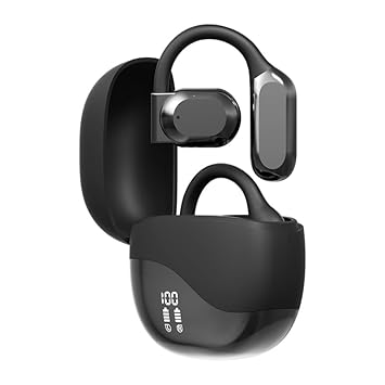 Bluetooth wireless earbuds for IPX7 headphone playback, waterproof wireless charging case and dual power display for sports and workout/running