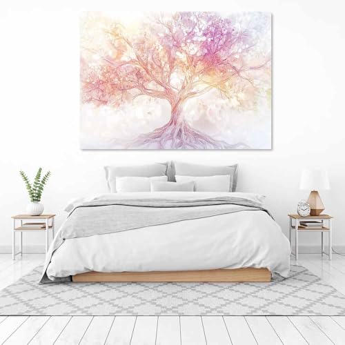 Arbre de vie impression sur toile poster nature 50x70cm blanc - 3