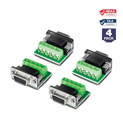 Image of TRENDnet RS232 to RS422 RS485 Converter Adapter (4- Pack), Serial Port Data Converter, Black, TI-S400