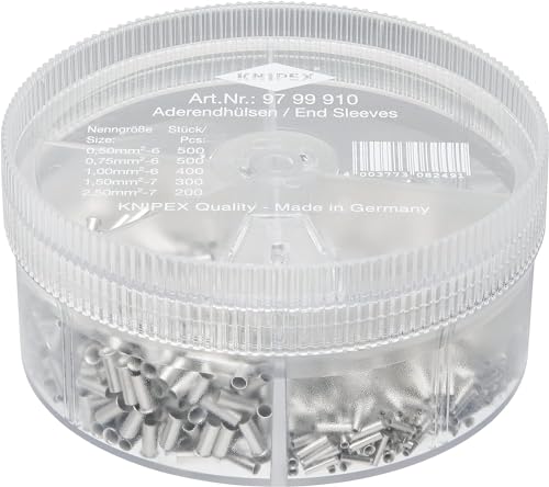 Knipex Boîtiers d'assortiment avec embouts de câble isolés 5 outils, 97 99 910