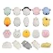 Juguetes Blandos Squishys 20 Piezas Mini Mochi Squishie Squeeze mitigador de la tensión del Barro Amasado del Animal Relleno de silicio Panda Peluches