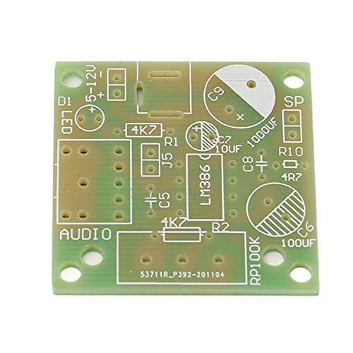 Shipenophy Módulo amp, kit amplificador de potência LM386 não soldado super mini eletrônico para pro