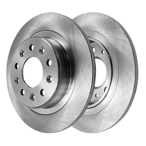 Image of Detroit Axle - Rear Brake Rotors for Chevy Malibu Equinox Buick LaCrosse Regal Sportback TourX Envision GMC Terrain Replacement Brakes Rotors: 11.34 inch inch Rotor