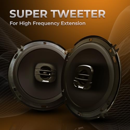 Image of DBASE 6-Inch Two-Way Coaxial Car Speakers | High Bass & Crystal-Clear Sound | PP Injection Cone & Treated Rubber Edge | Universal Fit for Cars, SUVs & Trucks | Easy Installation