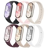 Msksjer Cinturino in Silicone Compatibile con Xiaomi Smart Band 10/9/8 Donne Uomini, Morbido Sport Traspirante Impermeabile Cinturini di Ricambio per Xiaomi Mi Band 10/9/8