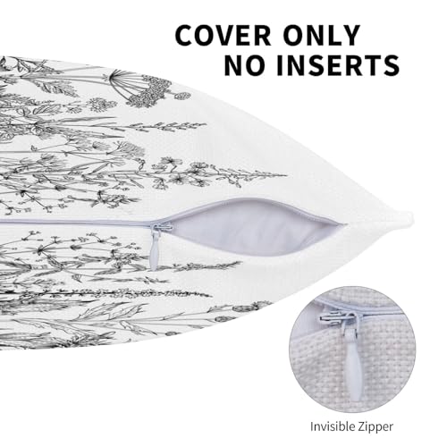 Lot de 2 housses de coussin lavables motif fleurs pour protéger et décorer le canapé