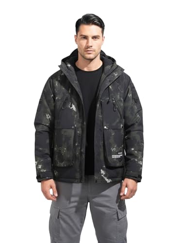 Image of The Indian Garage Co Men Regular Fit Long Sleeves Hooded Printed Jacket