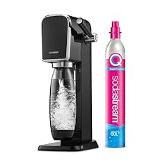 Sodastream Art Nero, Gasatore d’Acqua per Trasformare l’Acqua in Acqua Frizzante, Incluso Cilindro Contente Co2, 1 Bottiglia da un Litro, ‎18.4 x 29.7 x 44.4 Centimetri