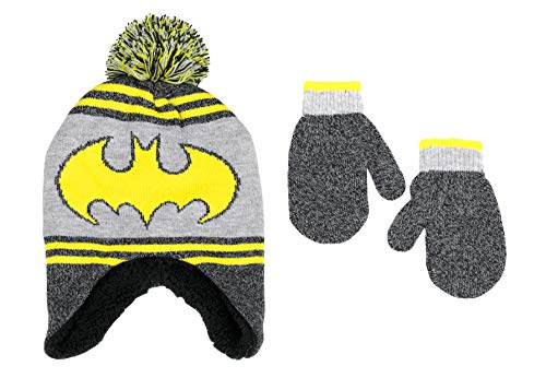 Dc Comics Toddler Boy's Knit Batman Cold Weather Hat And Mitten Set, 2-4T #TOP8