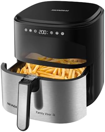 MONDIAL, Fritadeira Sem Óleo Air Fryer Digital 5L, Preto/Inox, 20...