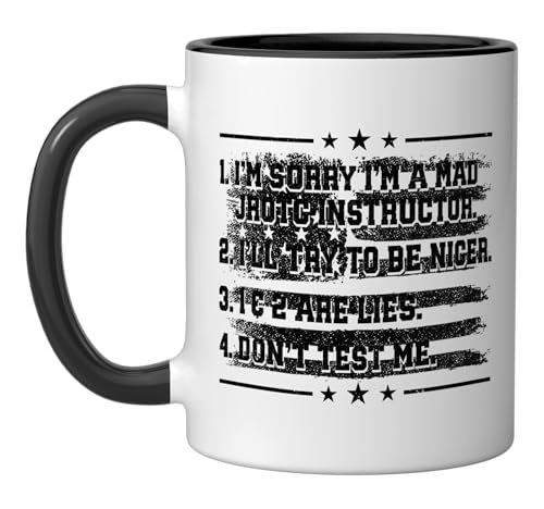 JROTC Instructor Ceramic Mug, Black/White