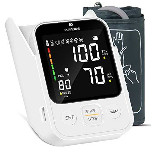 Blood Pressure Monitor PANACARE Blood Pressure Machine Upper Arm Automatic Digital BP Cuff Machine Meter with Large Display/Audio Reading/2 Users/8.7-15.7'' Blood Pressure Cuff Kit for Home Use