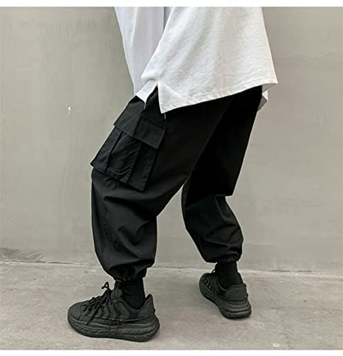 Calças Cargo Brancas Cáqui Simples Bonitas Plus Size Calças Largas Campus Street Boy Calças Diárias