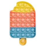 LAVONE Fidget Toys, Push Bubble Fidgets Sensory Toy, Pop Fidget Toy for Kids Adults, Silicone Stress Relief Toy - Ice Cream Colorful