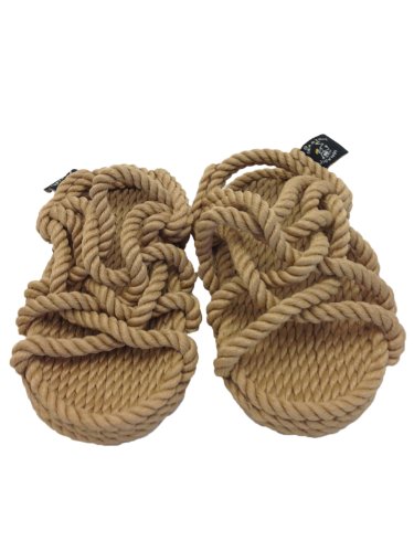 Nomadic State of Mind Kids JC Sandal, Camel - Handmade Rope Shoes – Machine Washable – Comfortable & Lightweight – Vegan Friendly – For Boys & Girls