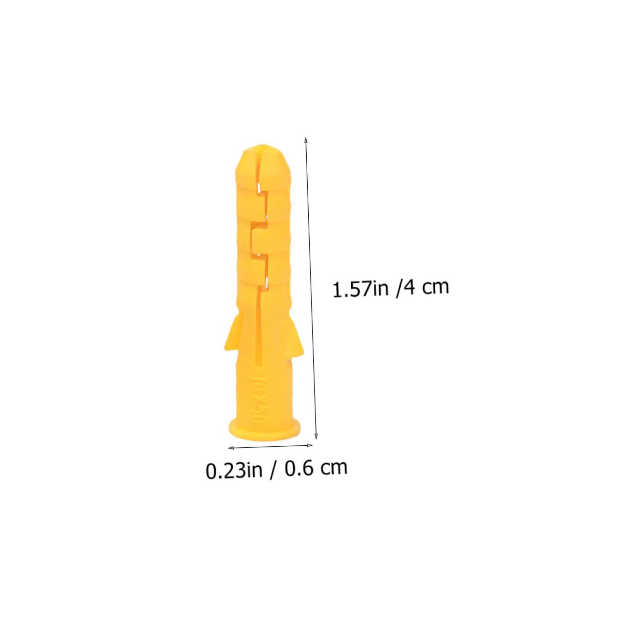 ERINGOGO 200Pcs Ribbed Plastic Expansion Tube for Drywall Maintenance Wall Anchors for Secure Fixing Heavy Duty Plastic for Cabinets Mirrors Frames High Elasticity