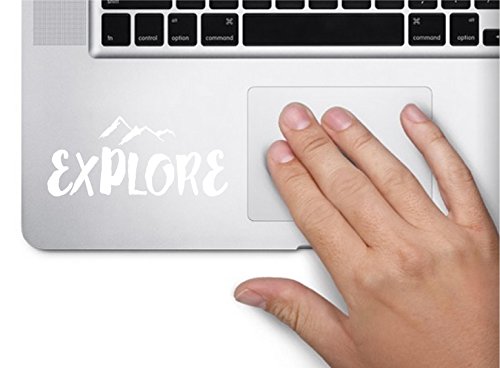 Explore Text Tree Adventure Hiking Camping Outdoors Computer Laptop Symbol Decal Family Love Car Truck Sticker Window (White)